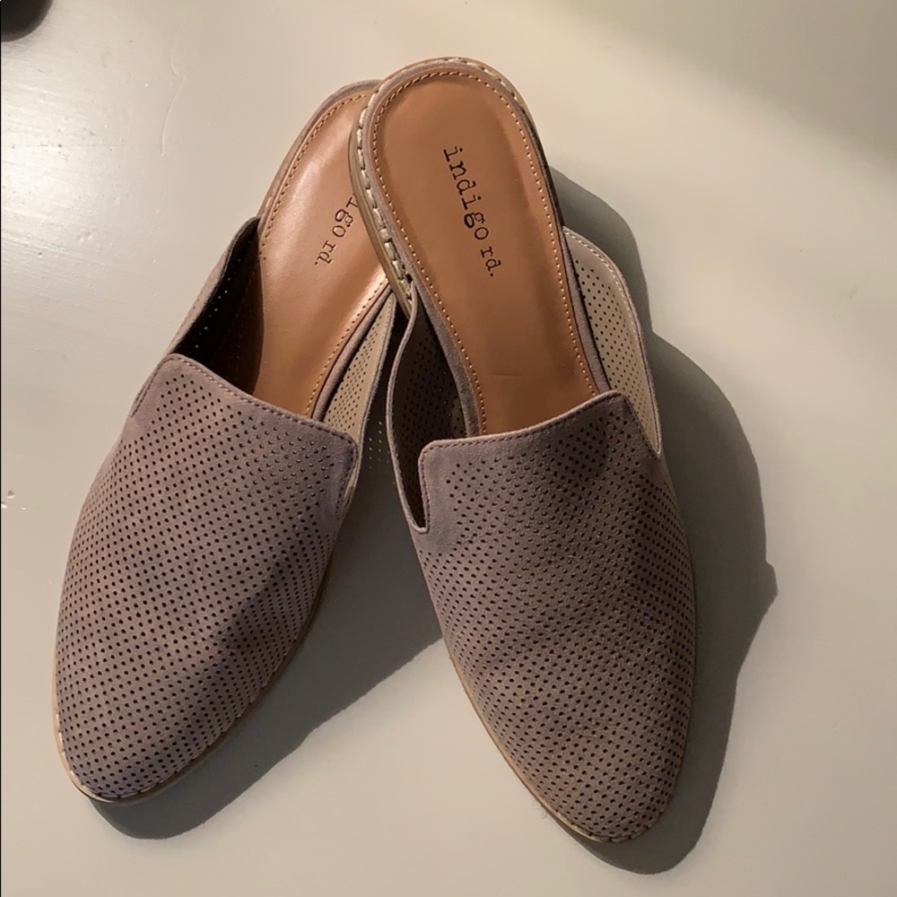 Taupe Mules - 8